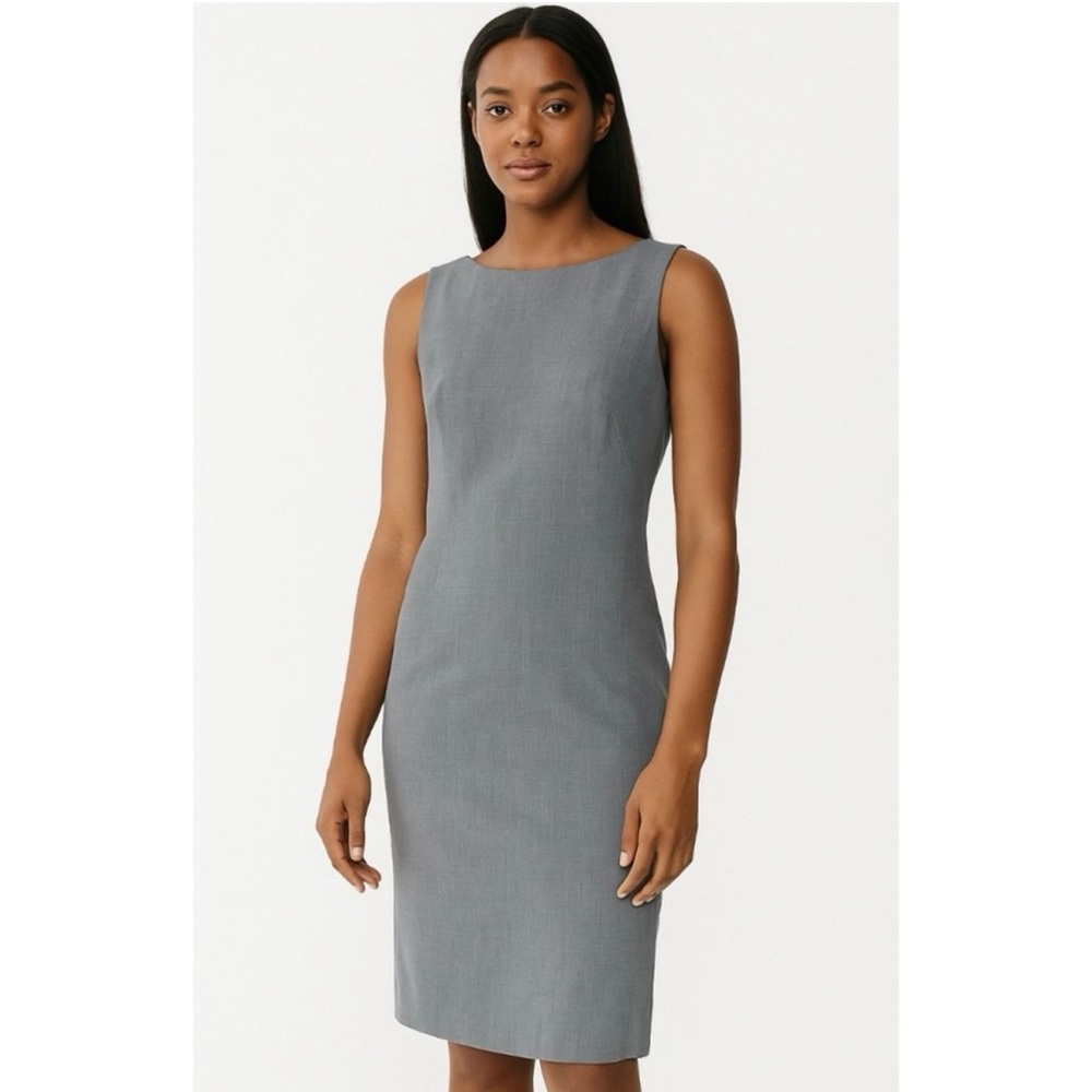 THEORY | Gray Wool Blend Stretch Sheath Office Business Dress Sz. 2